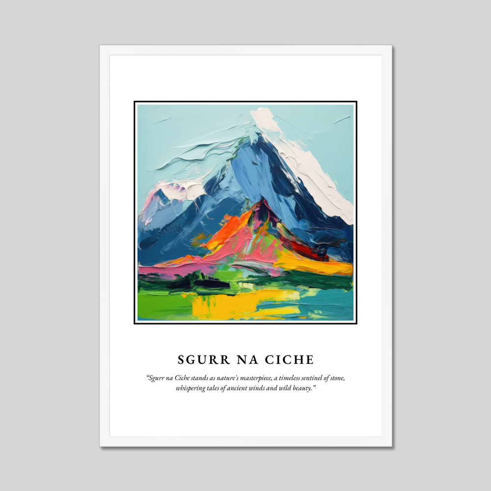 Poster in a white frame