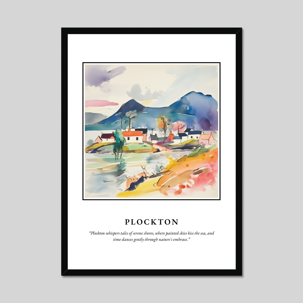 Poster in a black frame