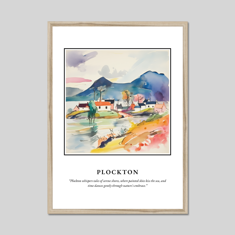 Poster in a natural frame