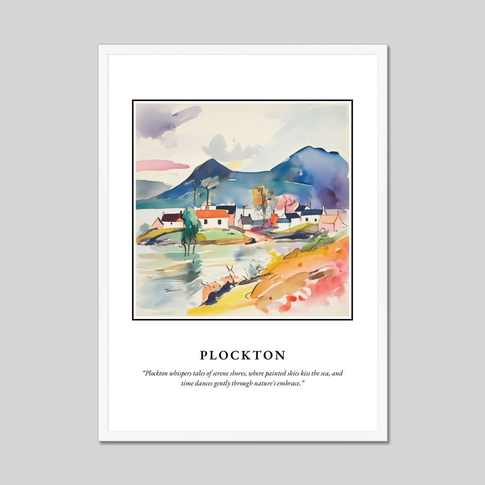 Poster in a white frame