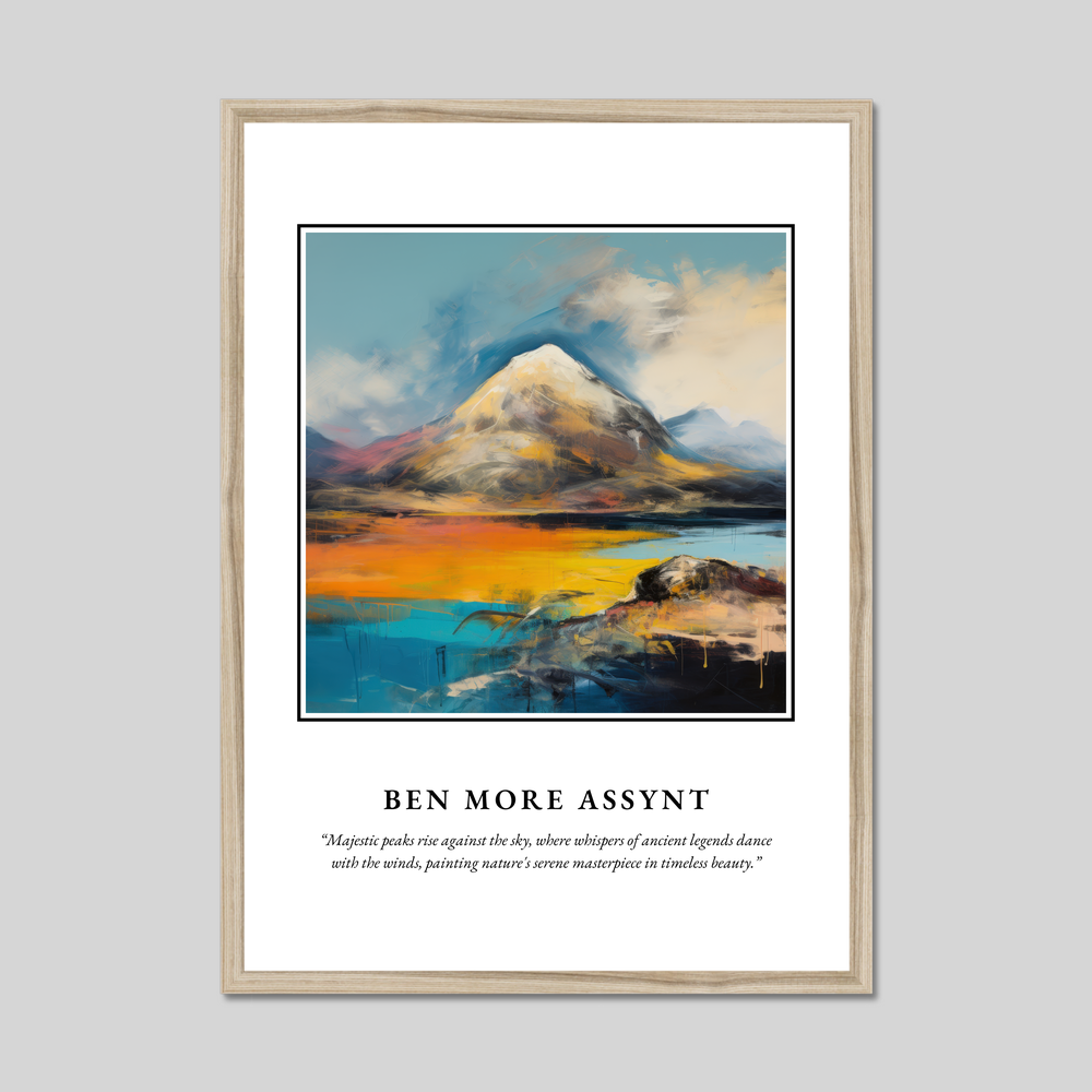 Poster in a natural frame