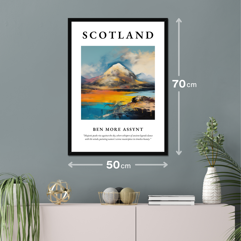 Poster of Ben More Assynt hanging on a wall