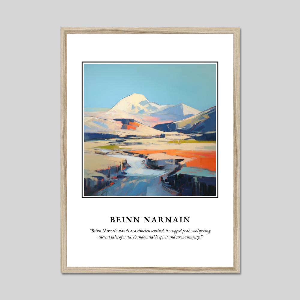 Poster in a natural frame