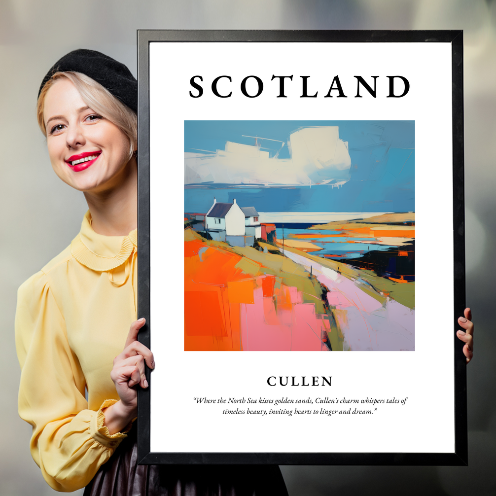 Person holding a poster of Cullen