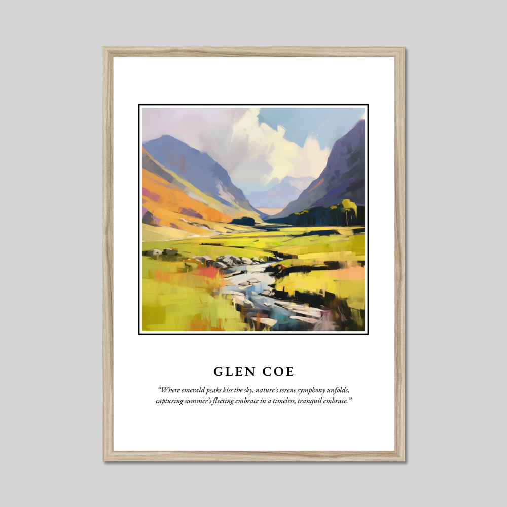 Poster in a natural frame