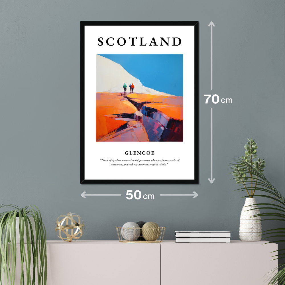 Poster of Glencoe hanging on a wall
