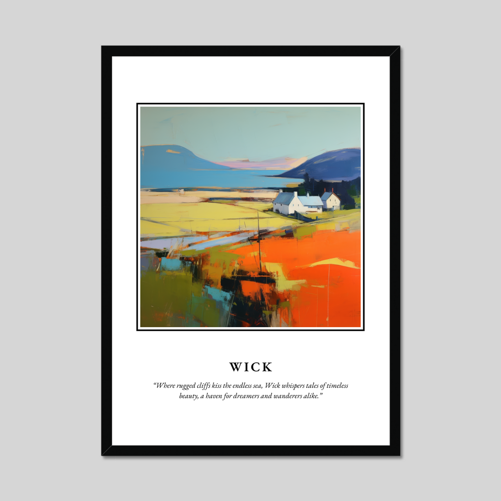 Poster in a black frame