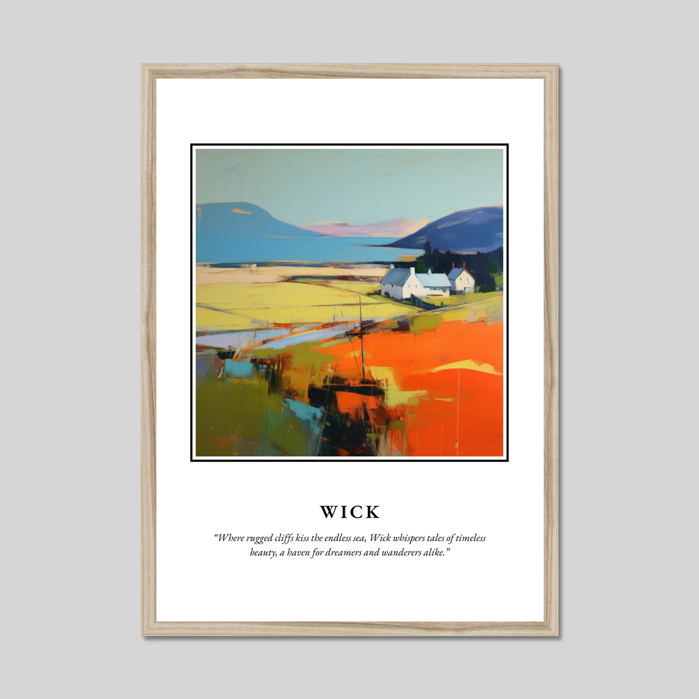 Poster in a natural frame