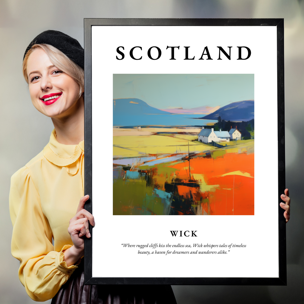 Person holding a poster of Wick