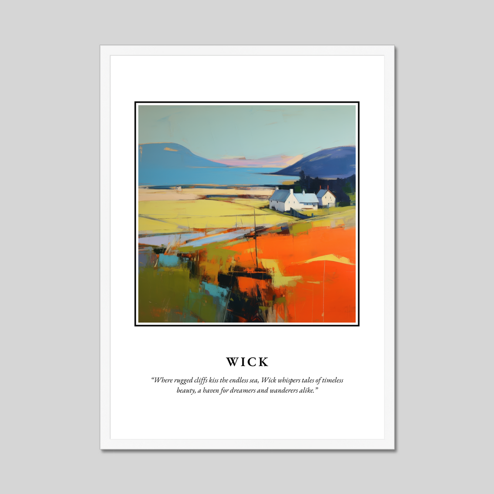 Poster in a white frame