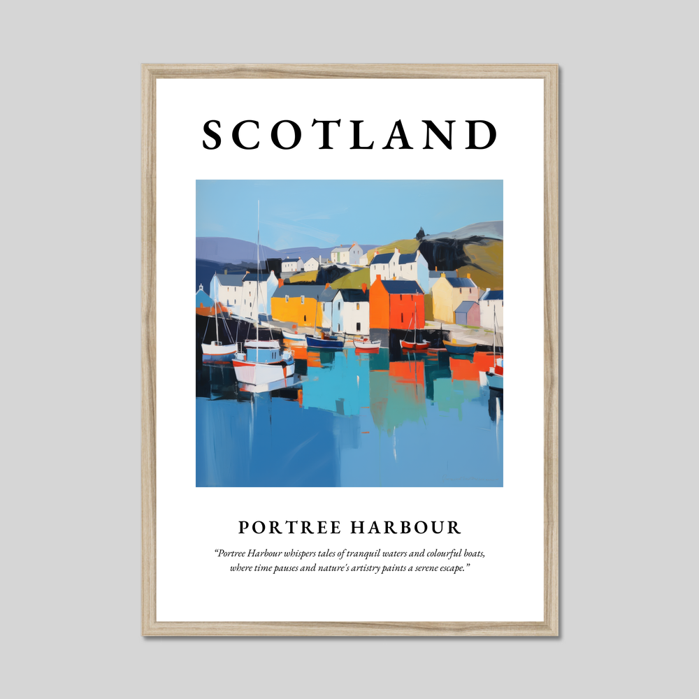 Poster in a natural frame with the word Scotland