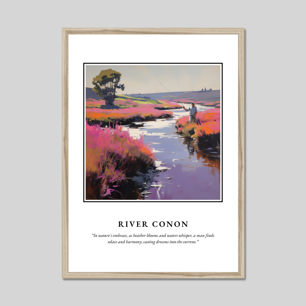 Poster in a natural frame