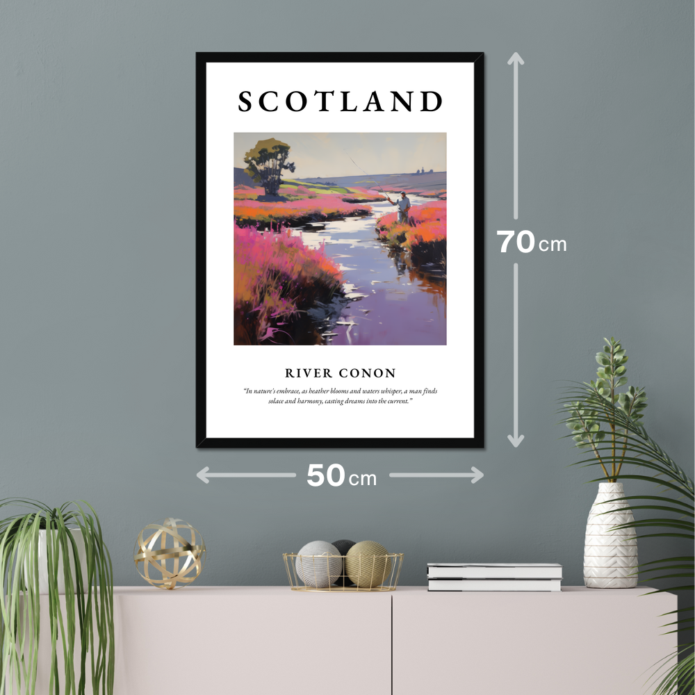 Poster of River Conon hanging on a wall
