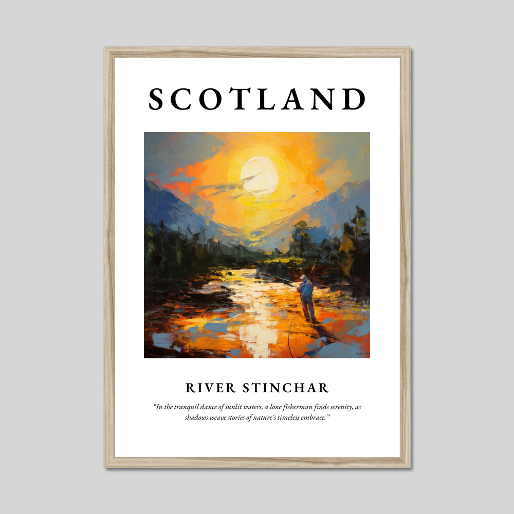 Poster in a natural frame with the word Scotland