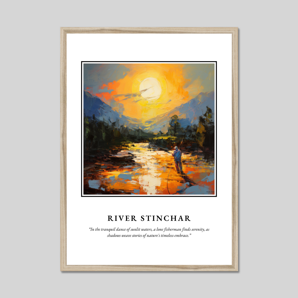 Poster in a natural frame