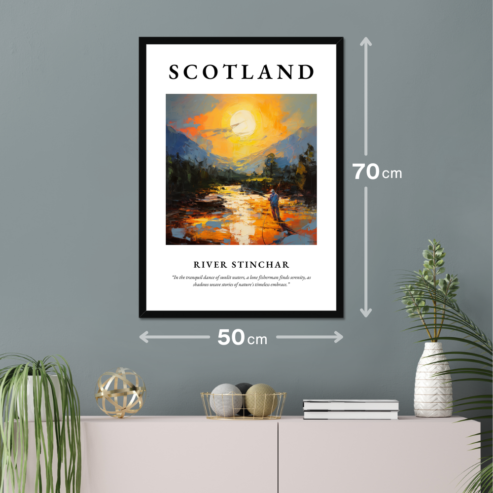 Poster of River Stinchar hanging on a wall