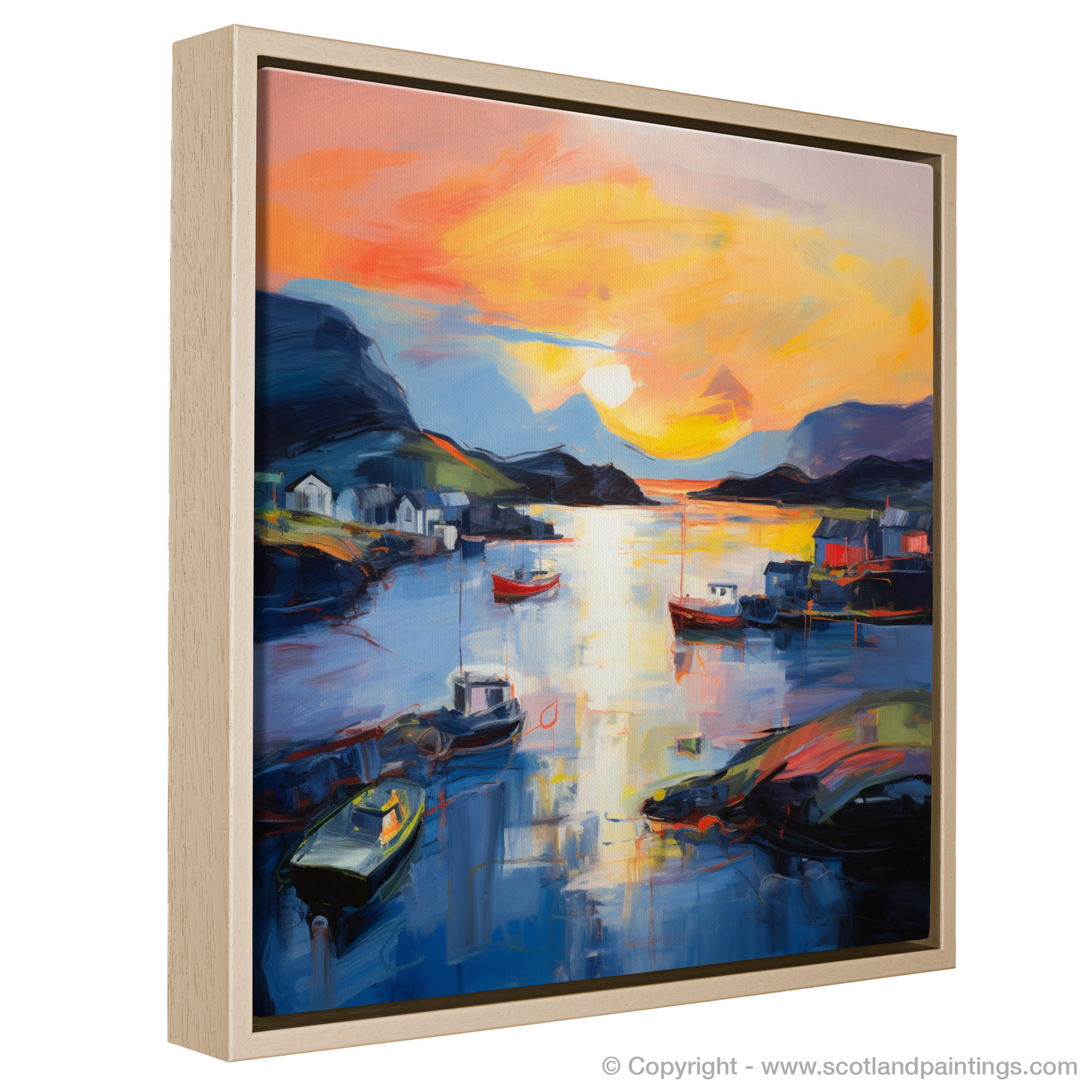 Isleornsay Harbour at Dusk: An Abstract Expressionist Ode to Twilight