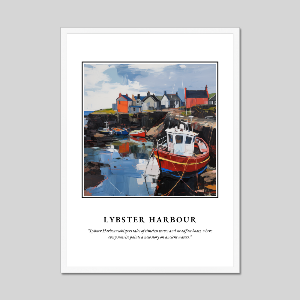 Poster in a white frame