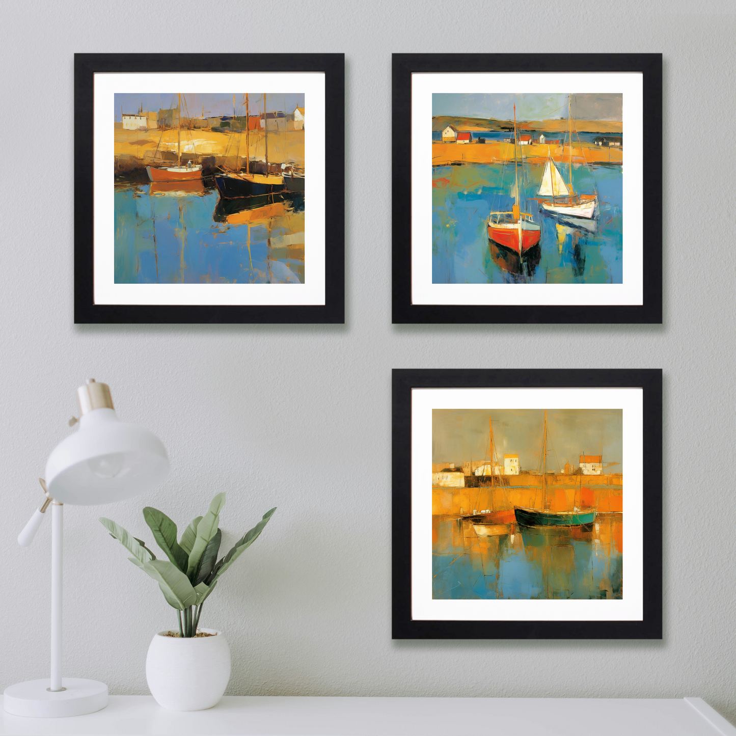 Main product image of Port Ellen Harbour at golden hour