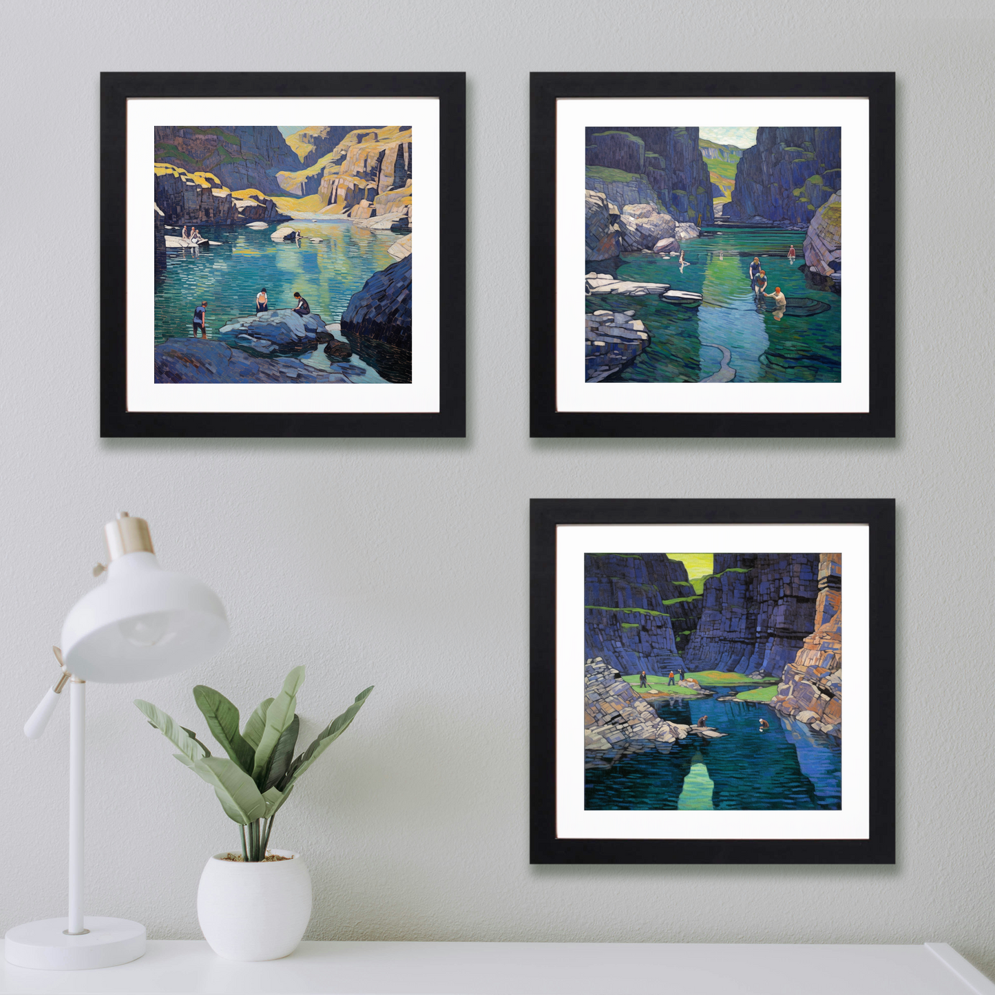 Main product image of Bathers in the Fairy Pools on the Isle of Skye