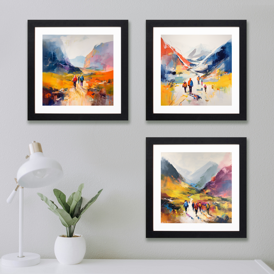 Main product image of Group of hikers at trail start in Glencoe