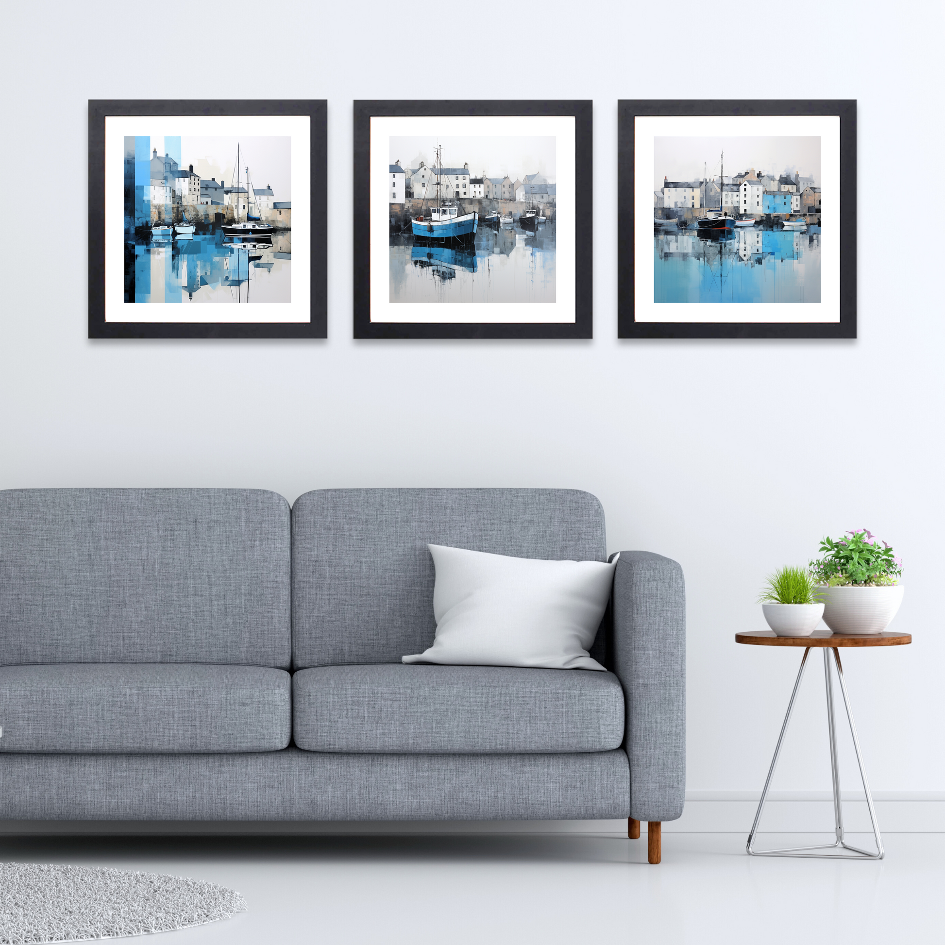 Black frame variant of Charlestown Harbour, Fife