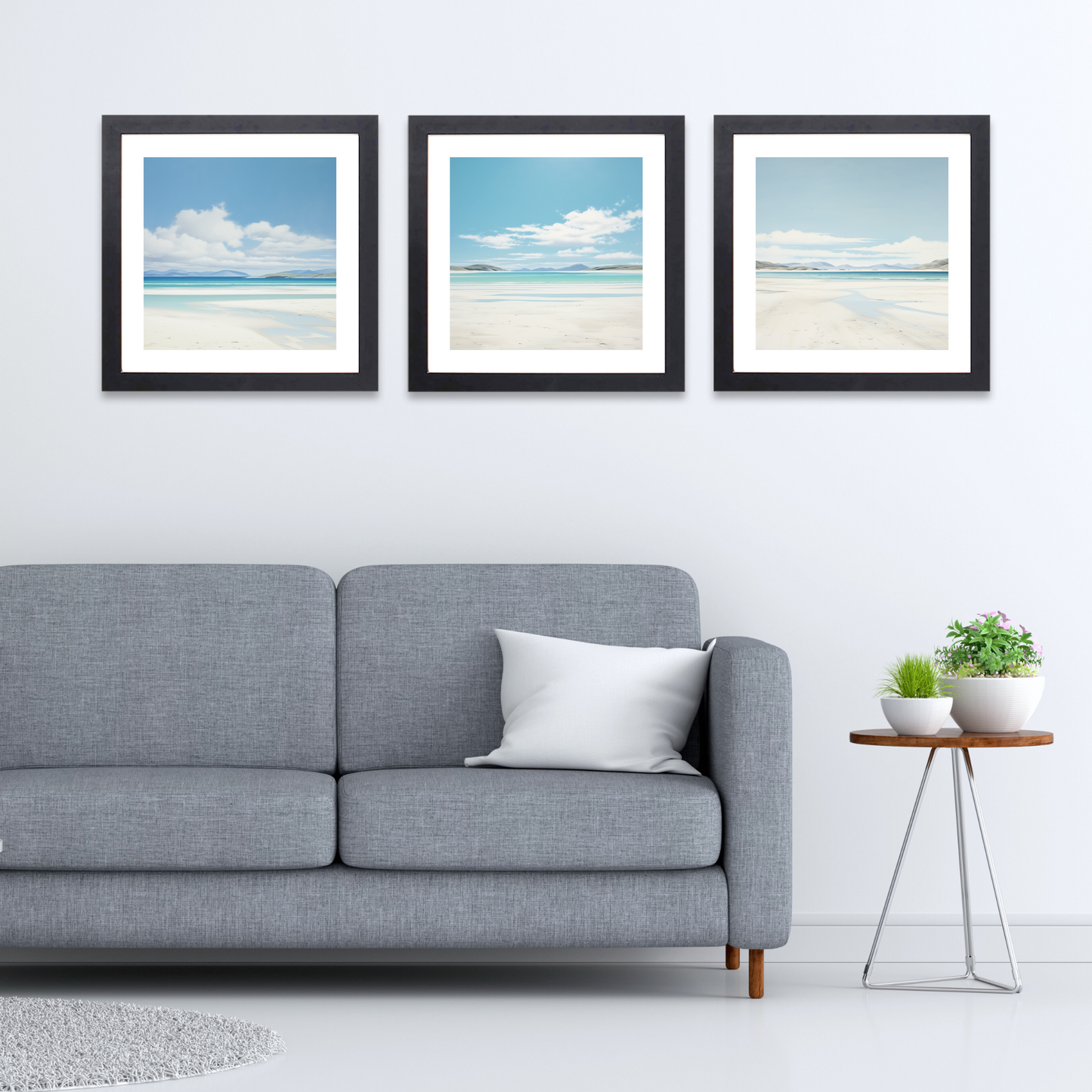 Black frame variant of Luskentyre Beach, Isle of Harris