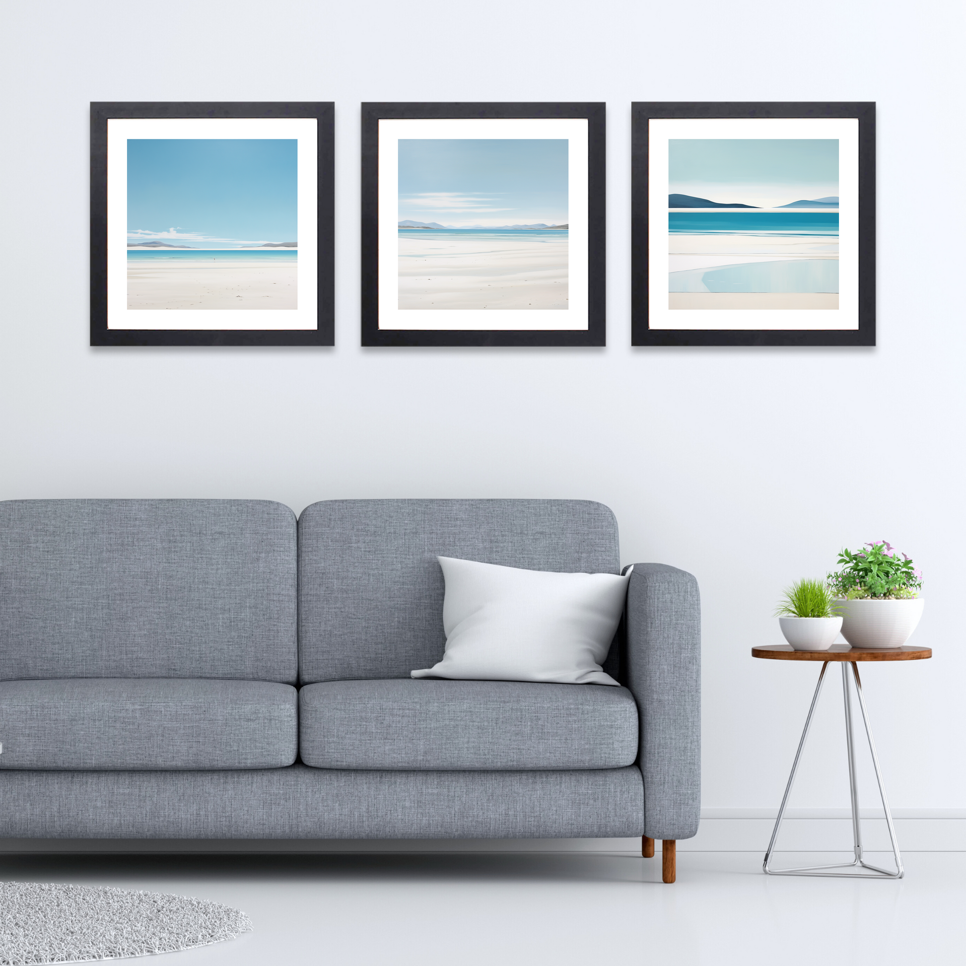 Black frame variant of Luskentyre Beach, Isle of Harris