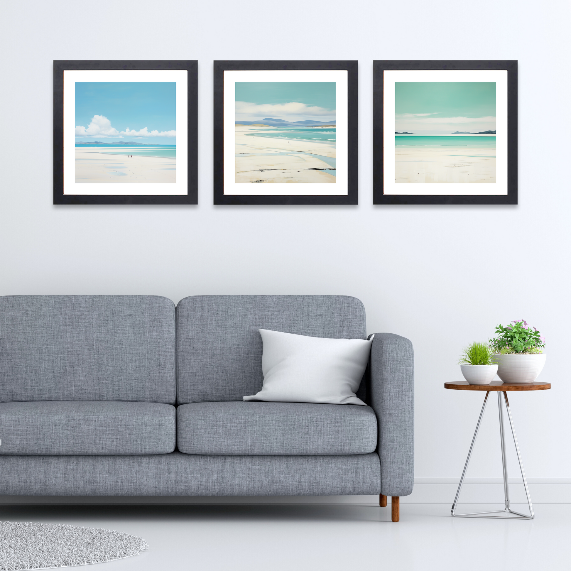Black frame variant of Luskentyre Beach, Isle of Harris