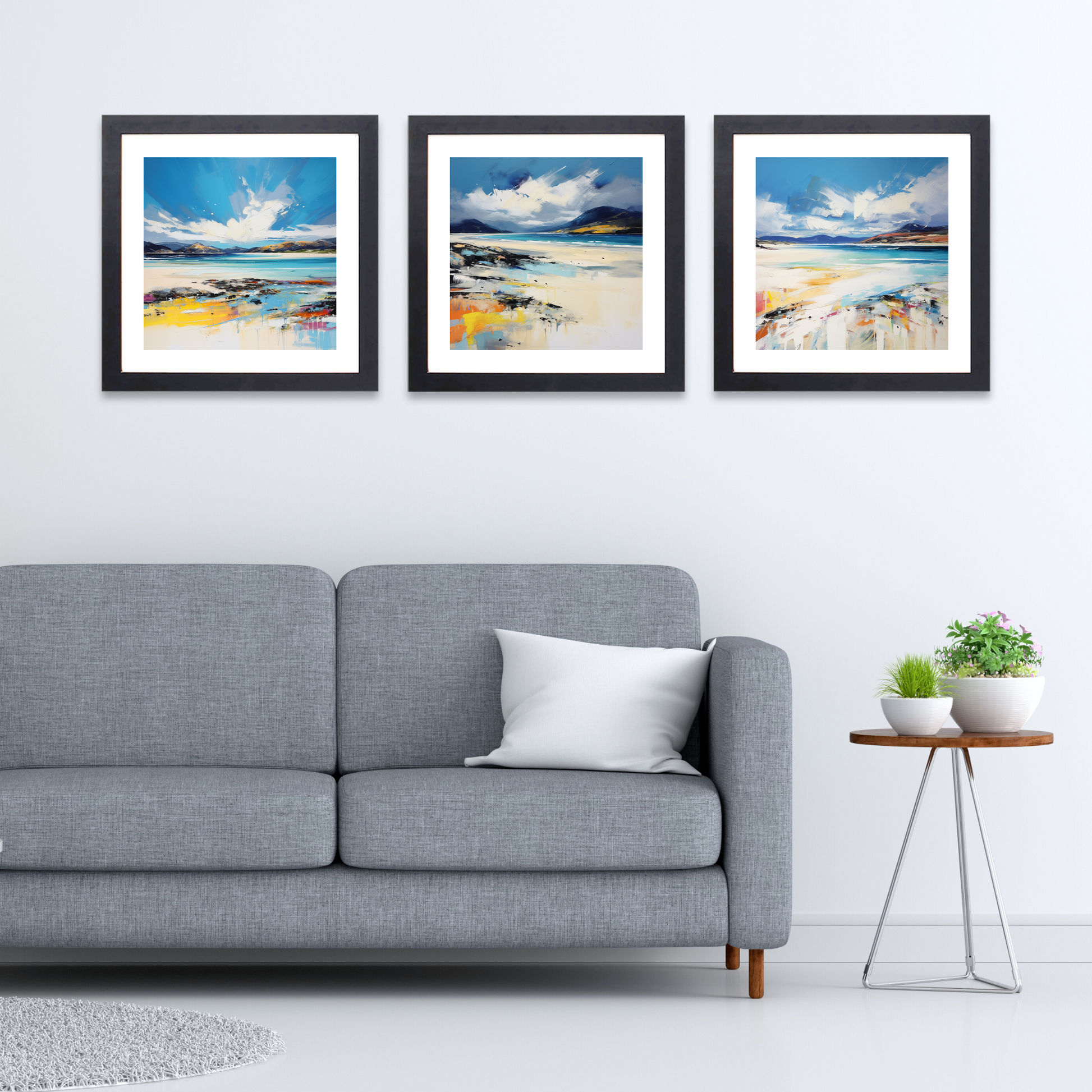 Black frame variant of Luskentyre Beach, Isle of Harris