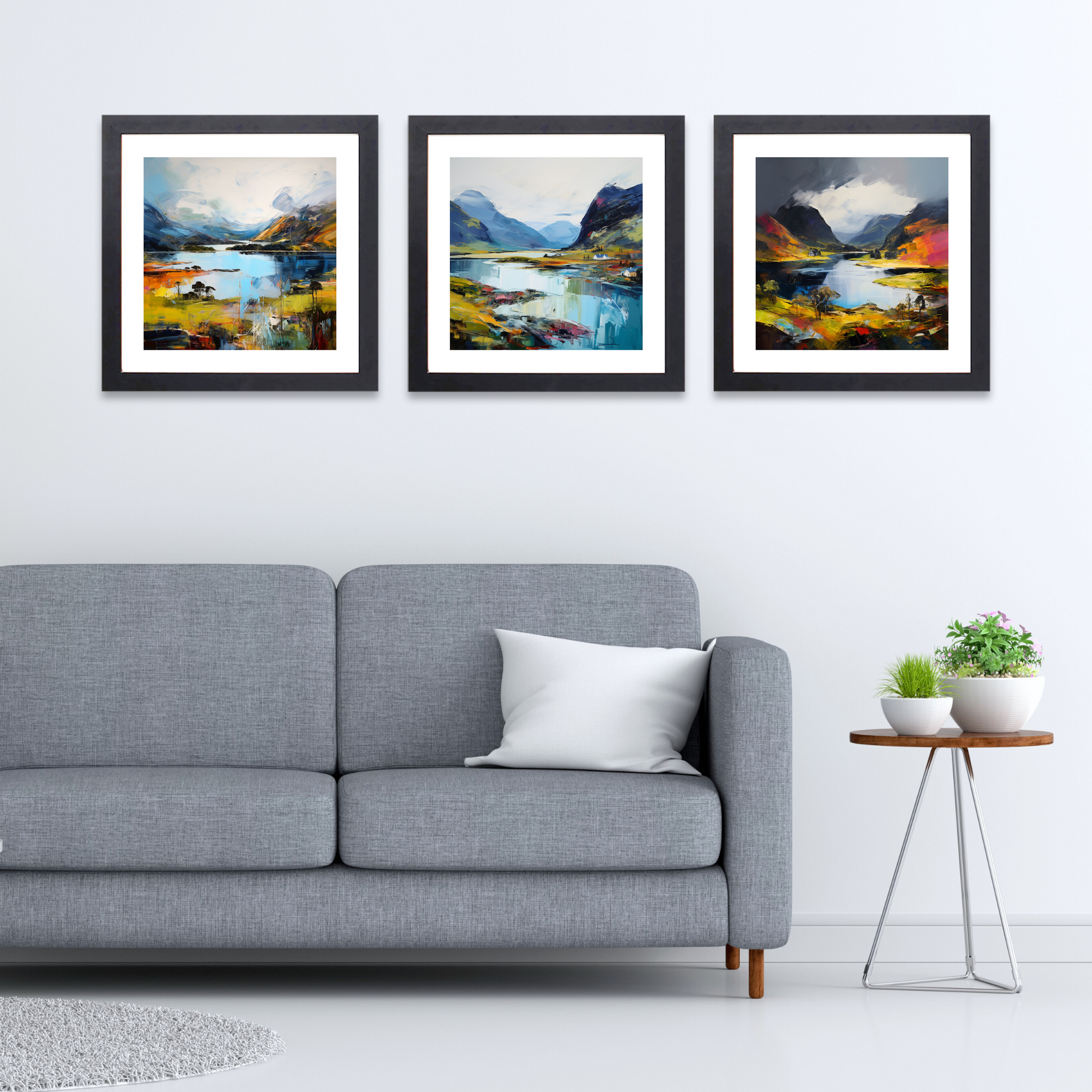 Black frame variant of Loch Glencoul, Sutherland