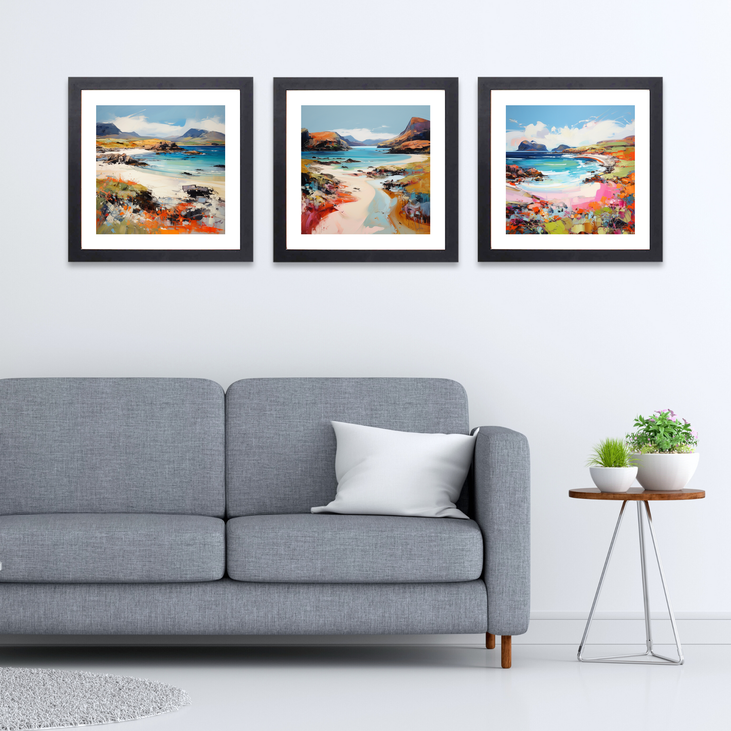 Black frame variant of Coral Beach, Claigan, Isle of Skye