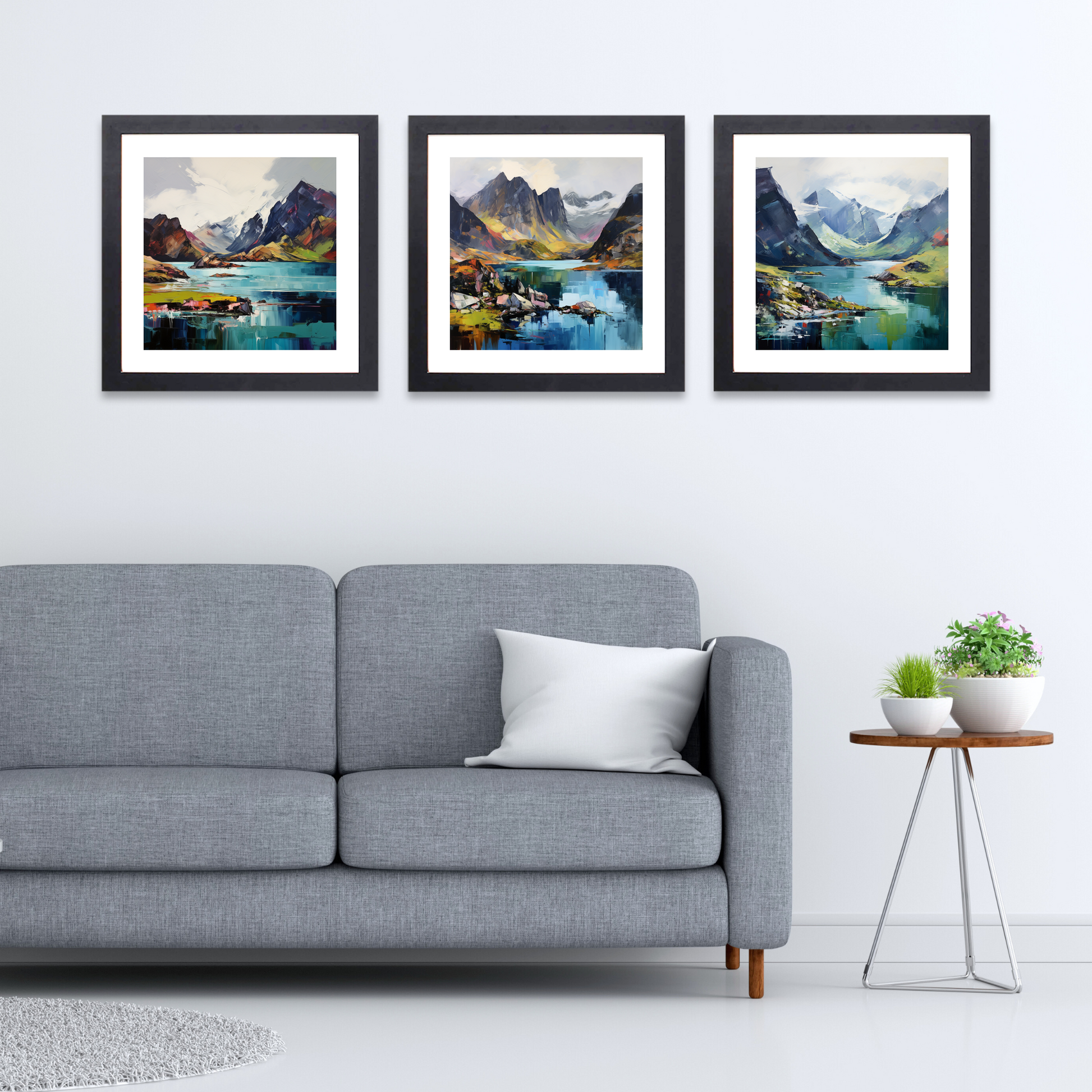 Black frame variant of Loch Coruisk, Isle of Skye