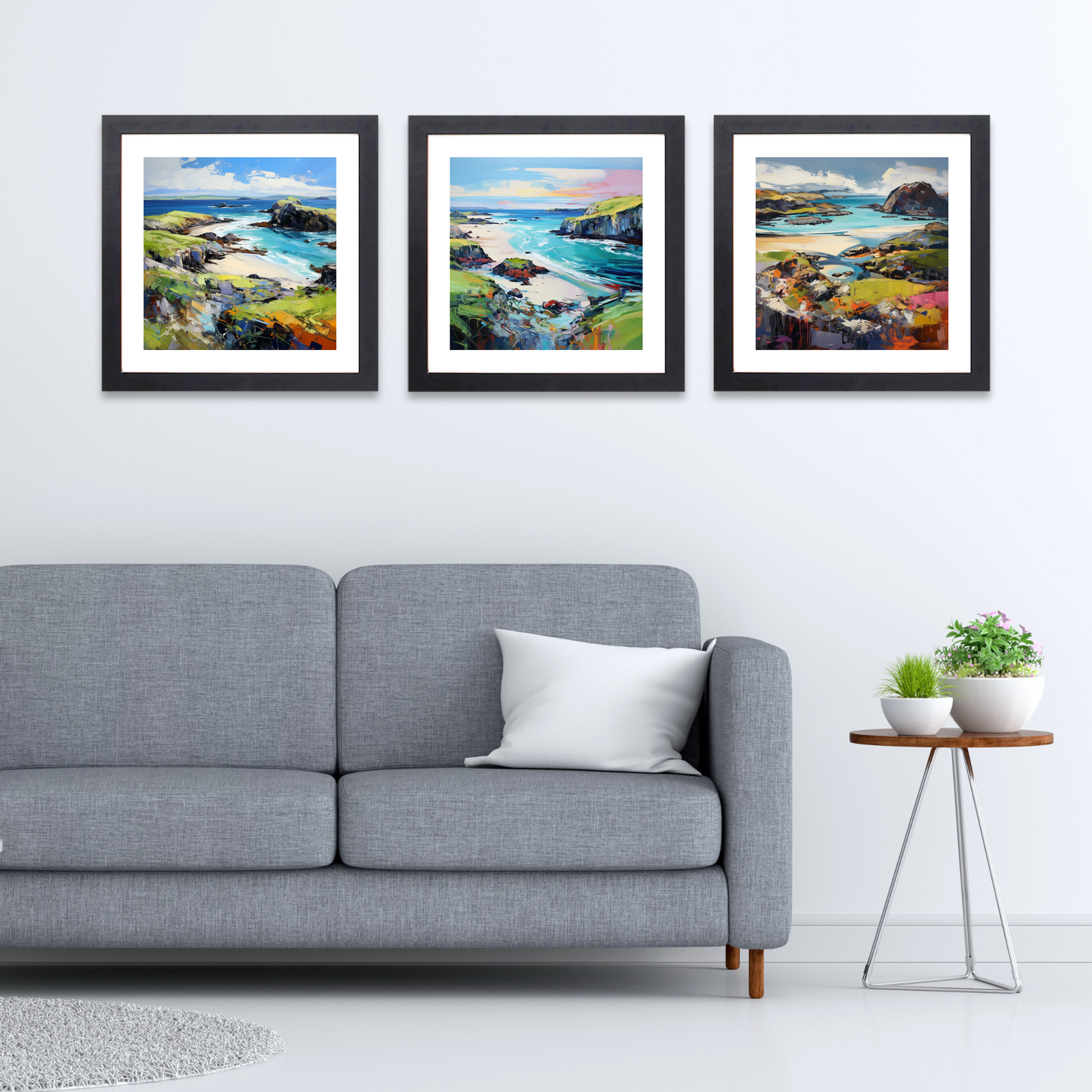 Black frame variant of Kiloran Bay, Isle of Colonsay