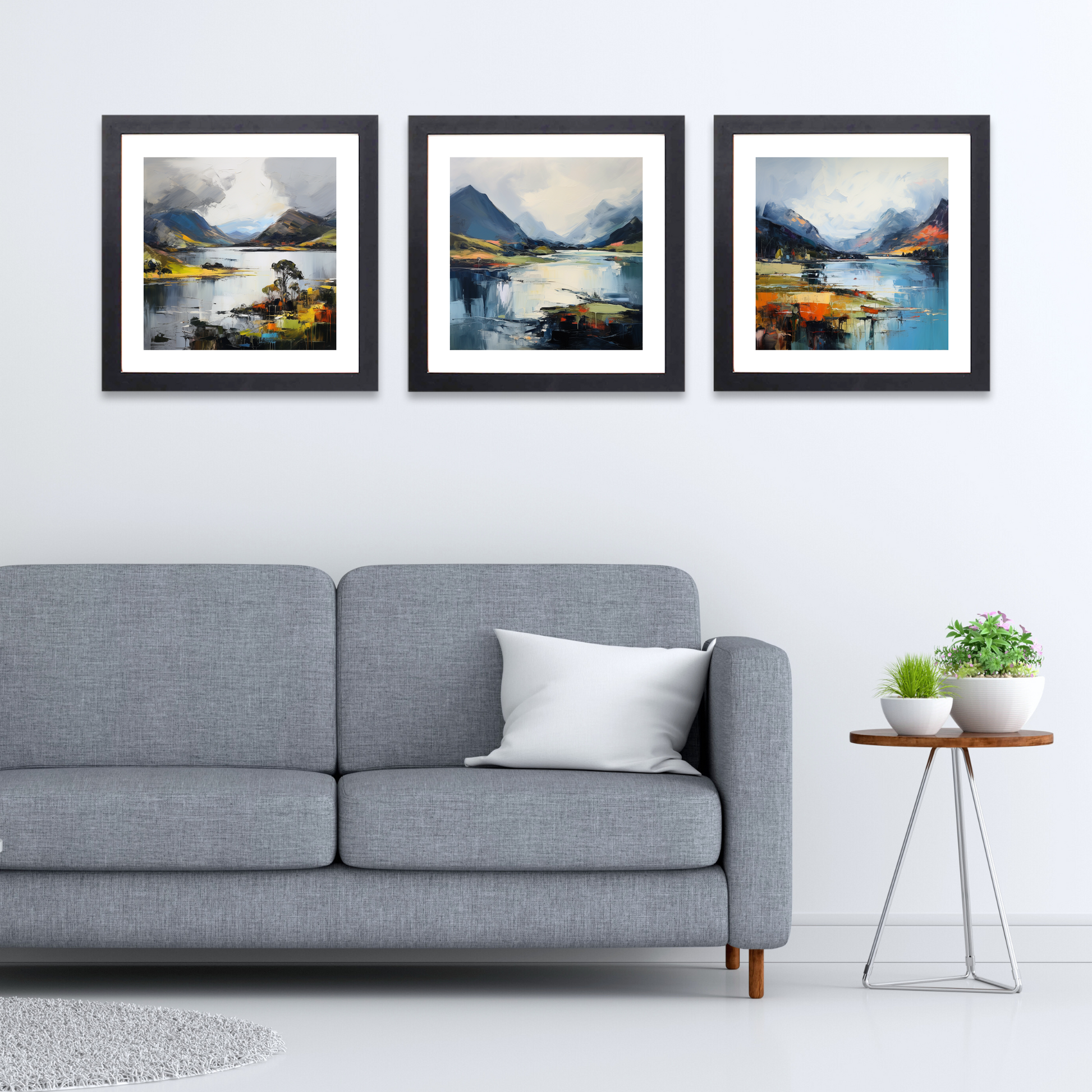 Black frame variant of Loch Leven, Highlands