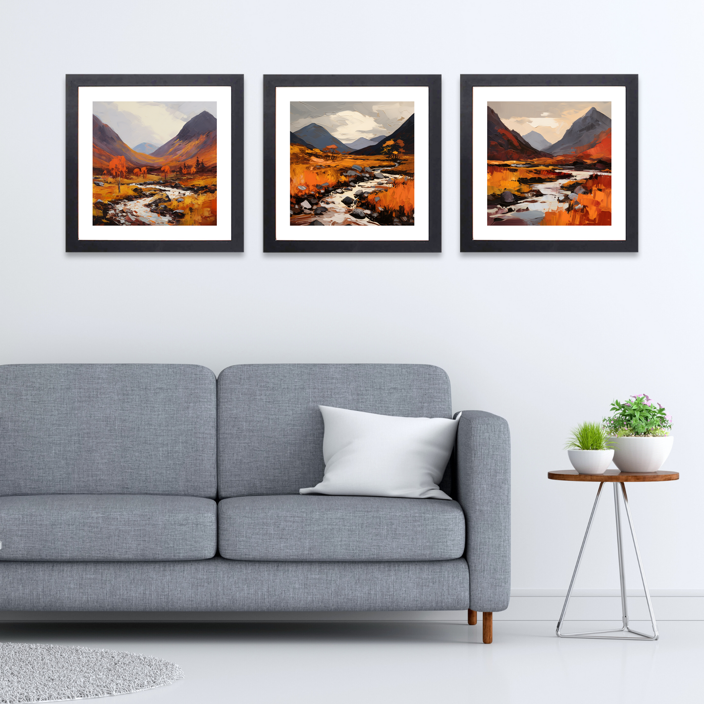 Black frame variant of Autumn hues in Glencoe