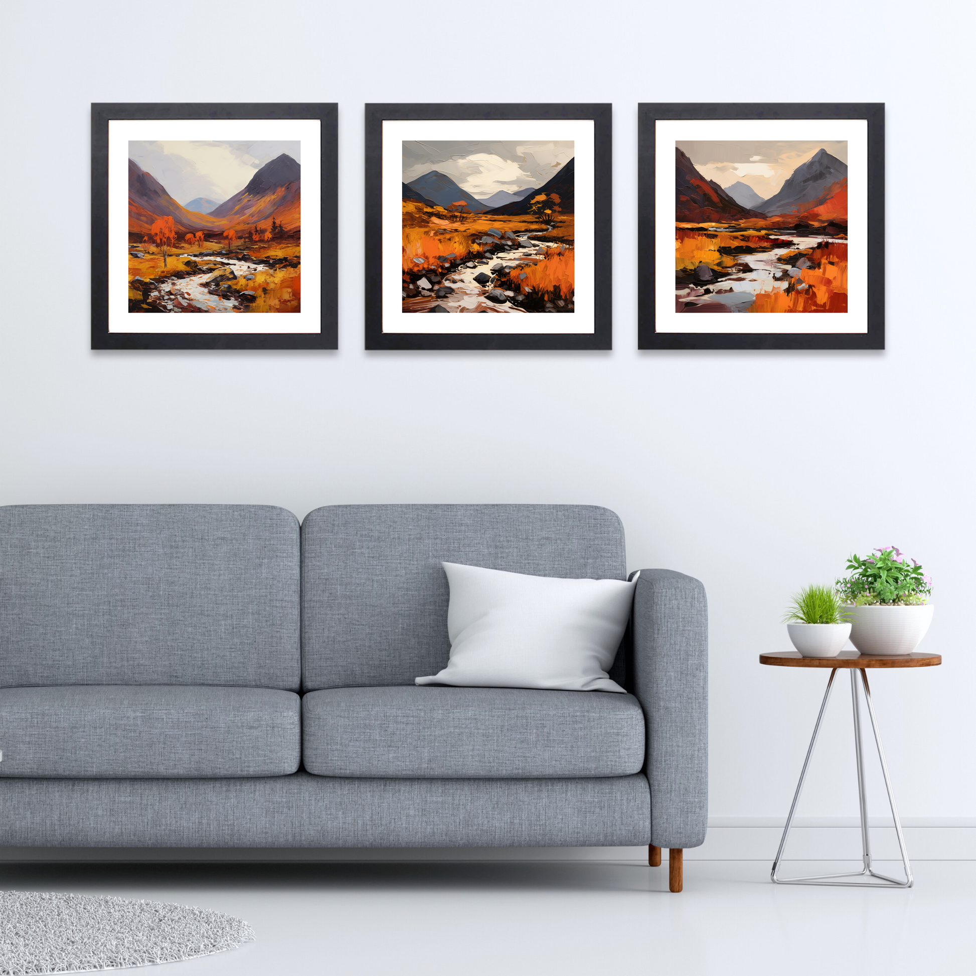 Black frame variant of Autumn hues in Glencoe