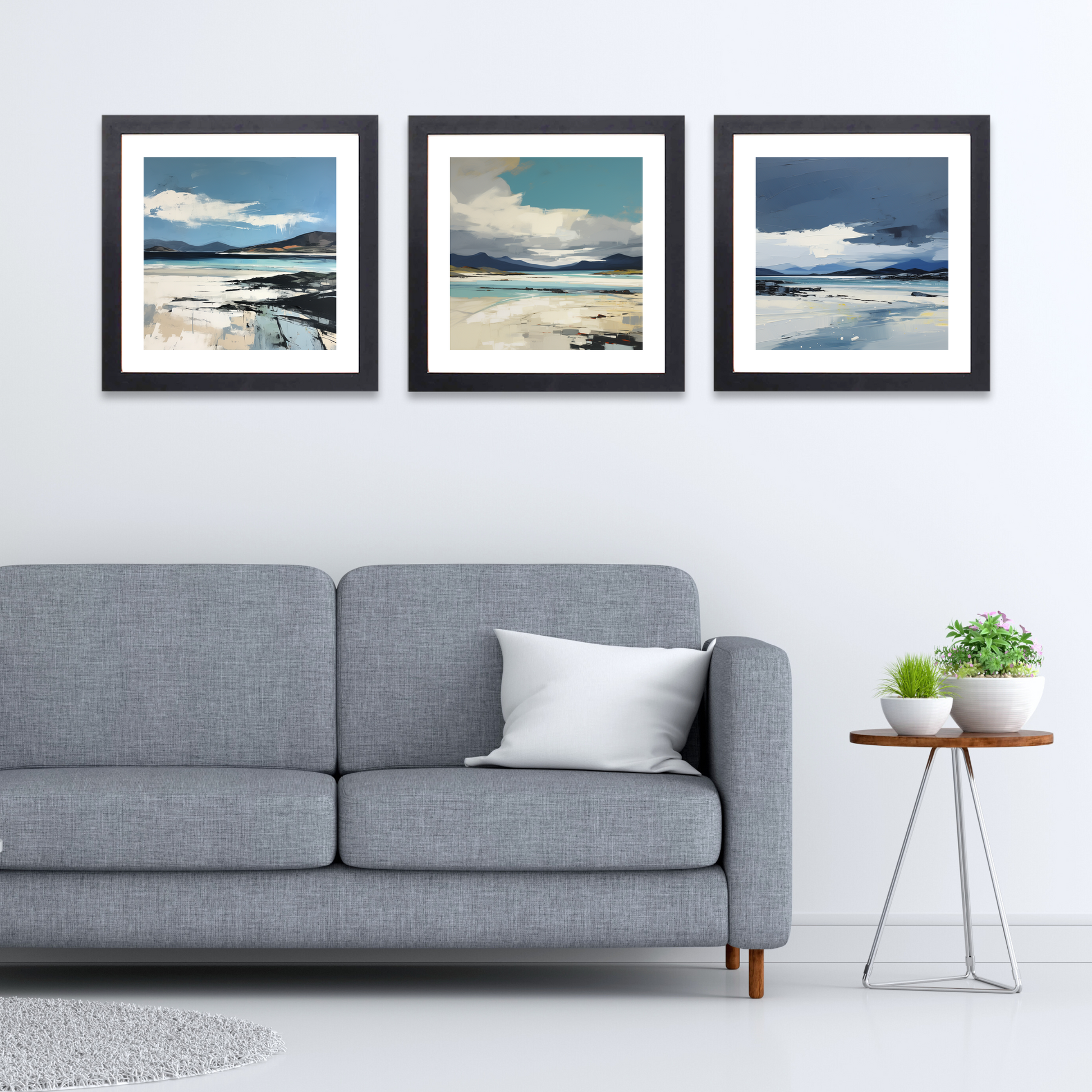 Black frame variant of Luskentyre Sands on the Isle of Harris