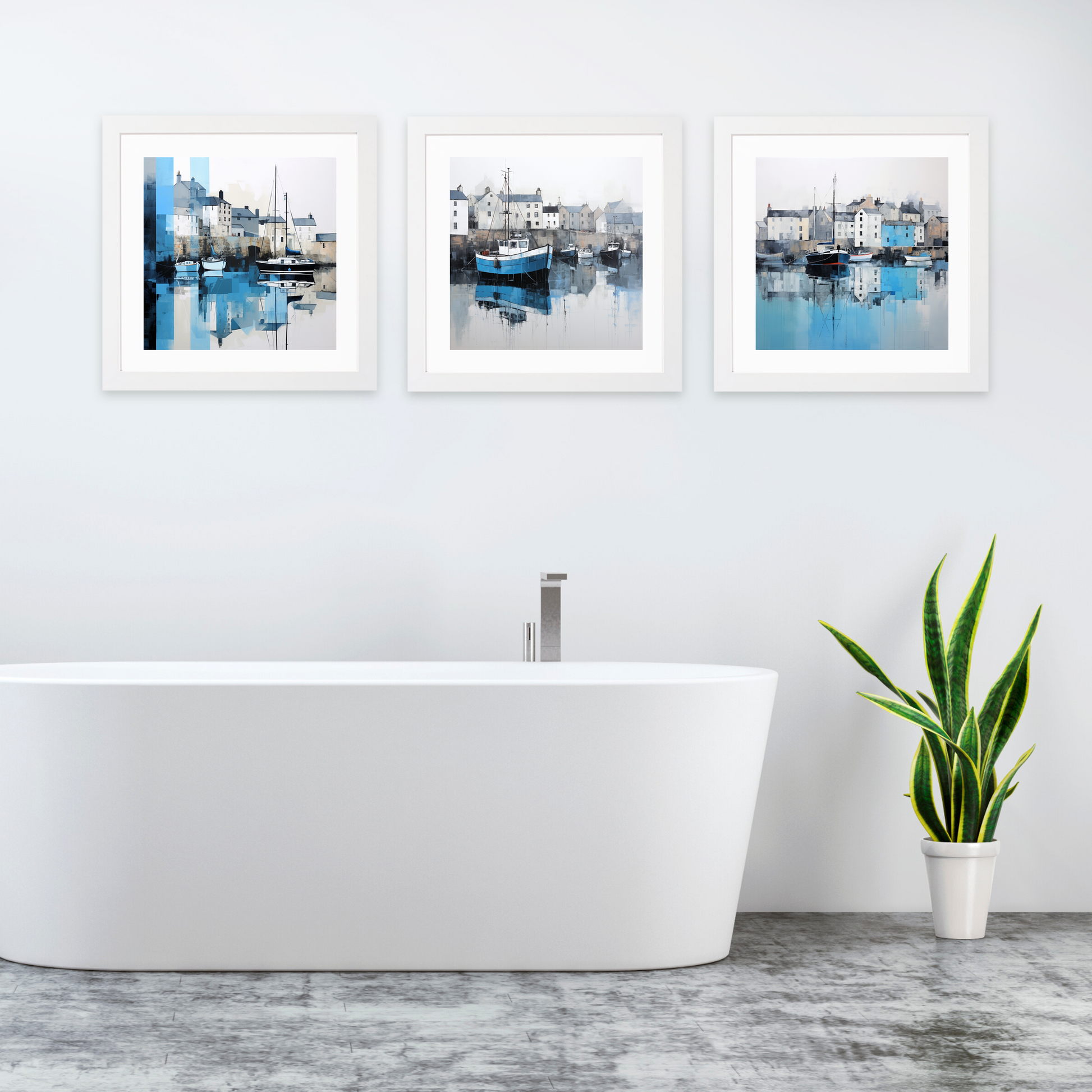 White frame variant of Charlestown Harbour, Fife