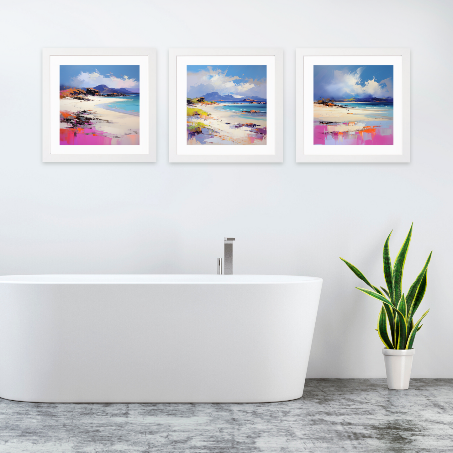 White frame variant of Camusdarach Beach, Arisaig