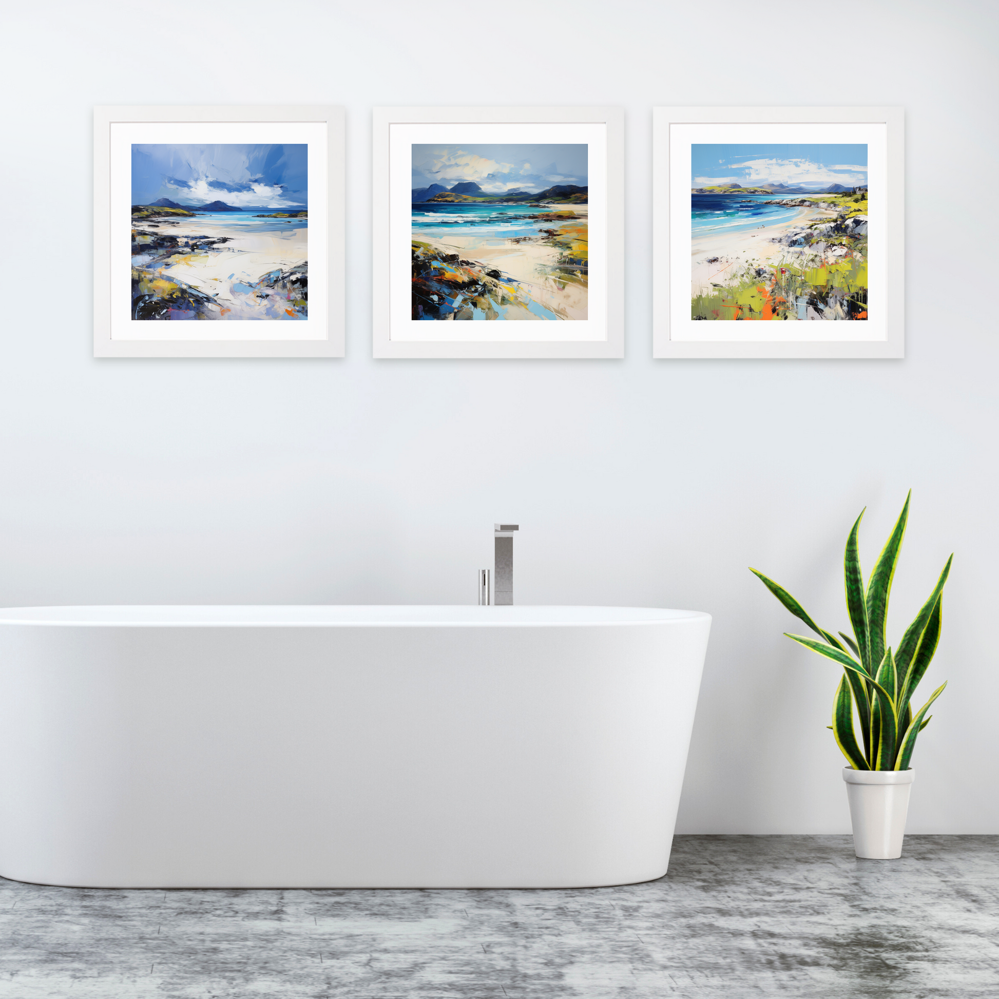 White frame variant of Camusdarach Beach, Arisaig