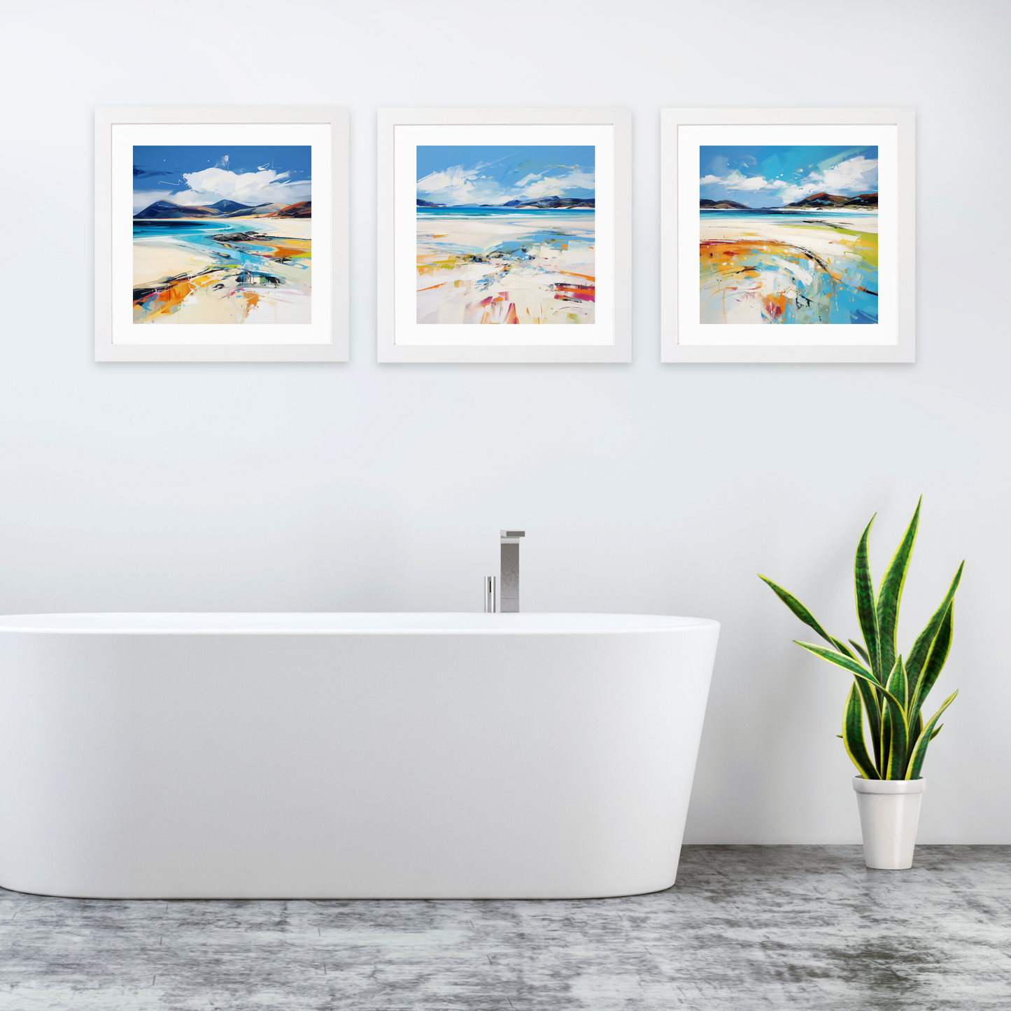 White frame variant of Luskentyre Beach, Isle of Harris