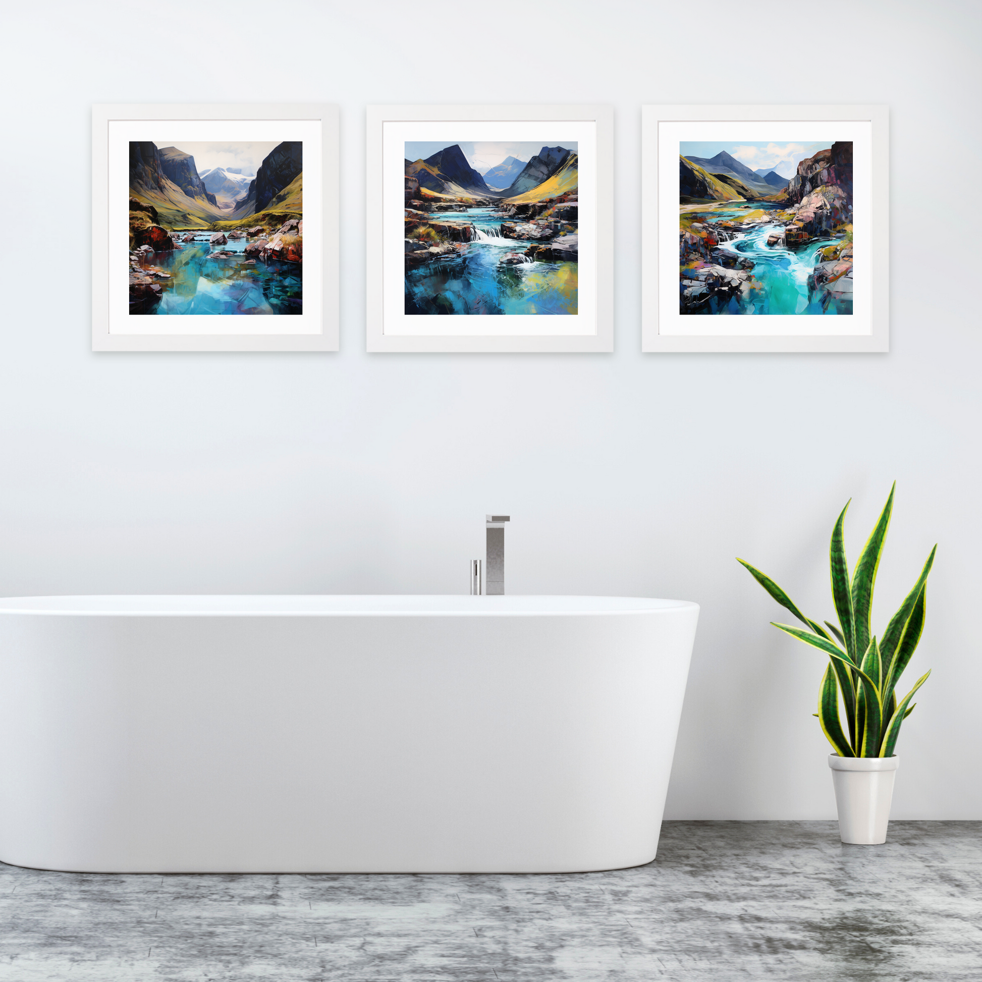White frame variant of The Fairy Pools, Isle of Skye