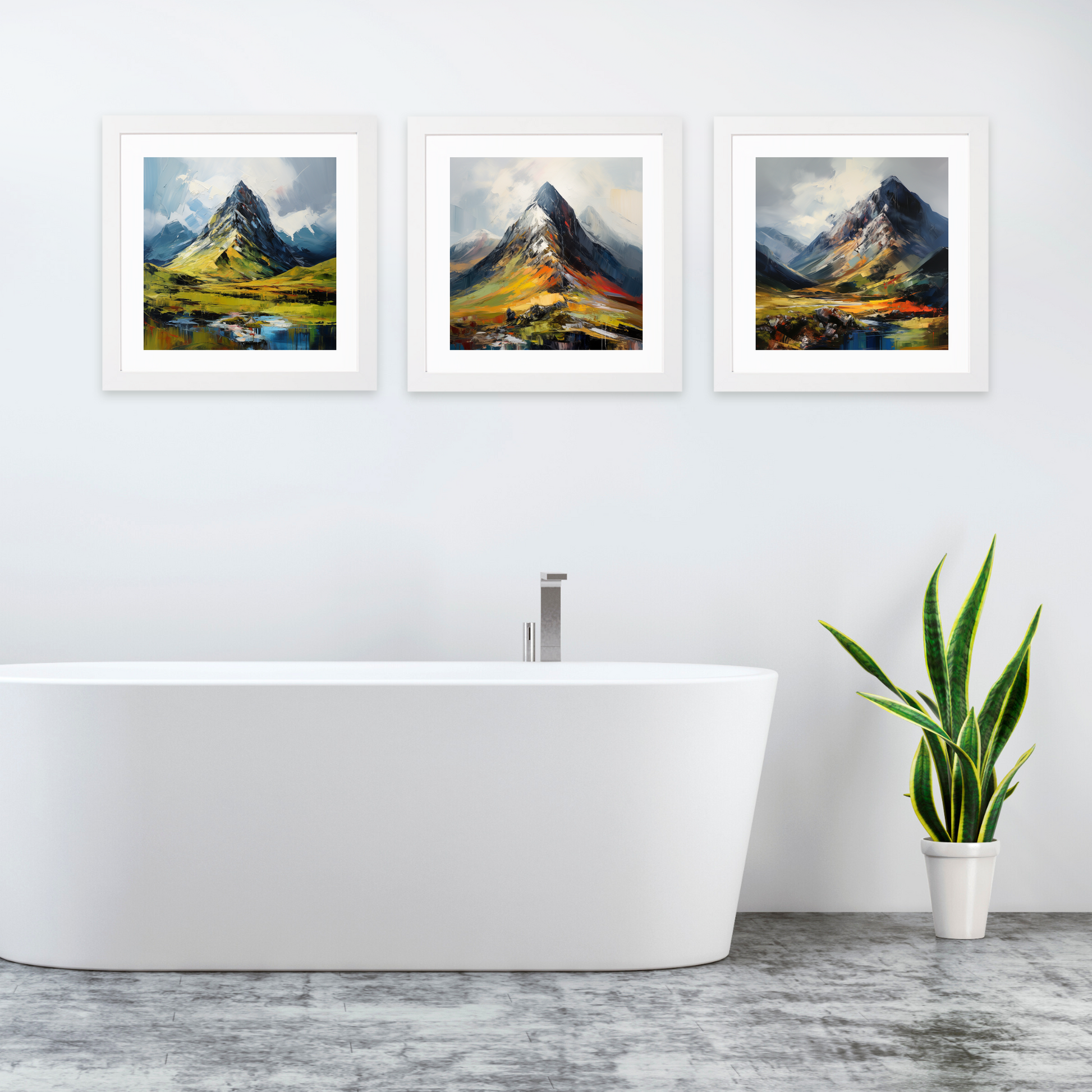 White frame variant of Sgurr a' Mhaim, Highlands.