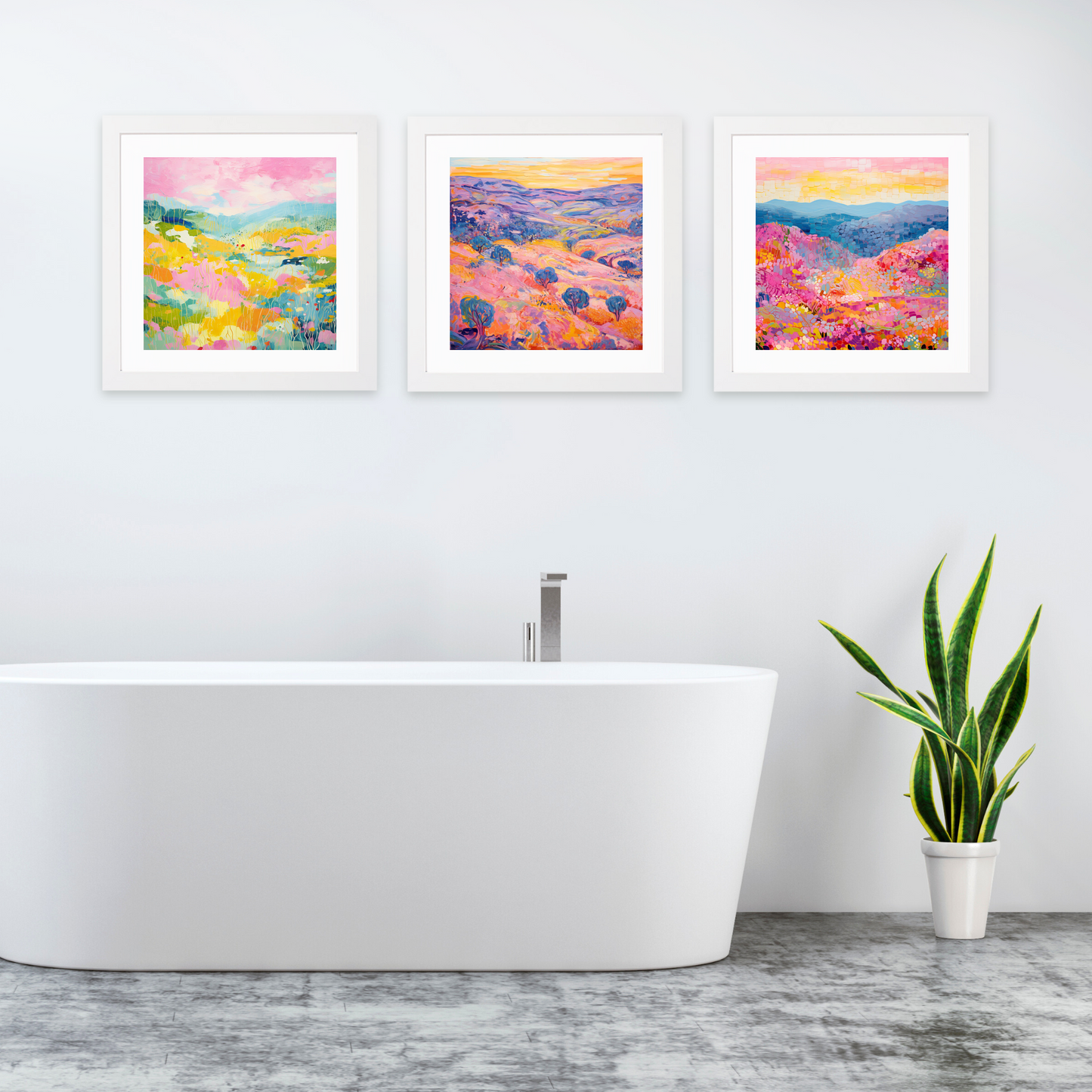 White frame variant of Glenmore, Highlands in summer