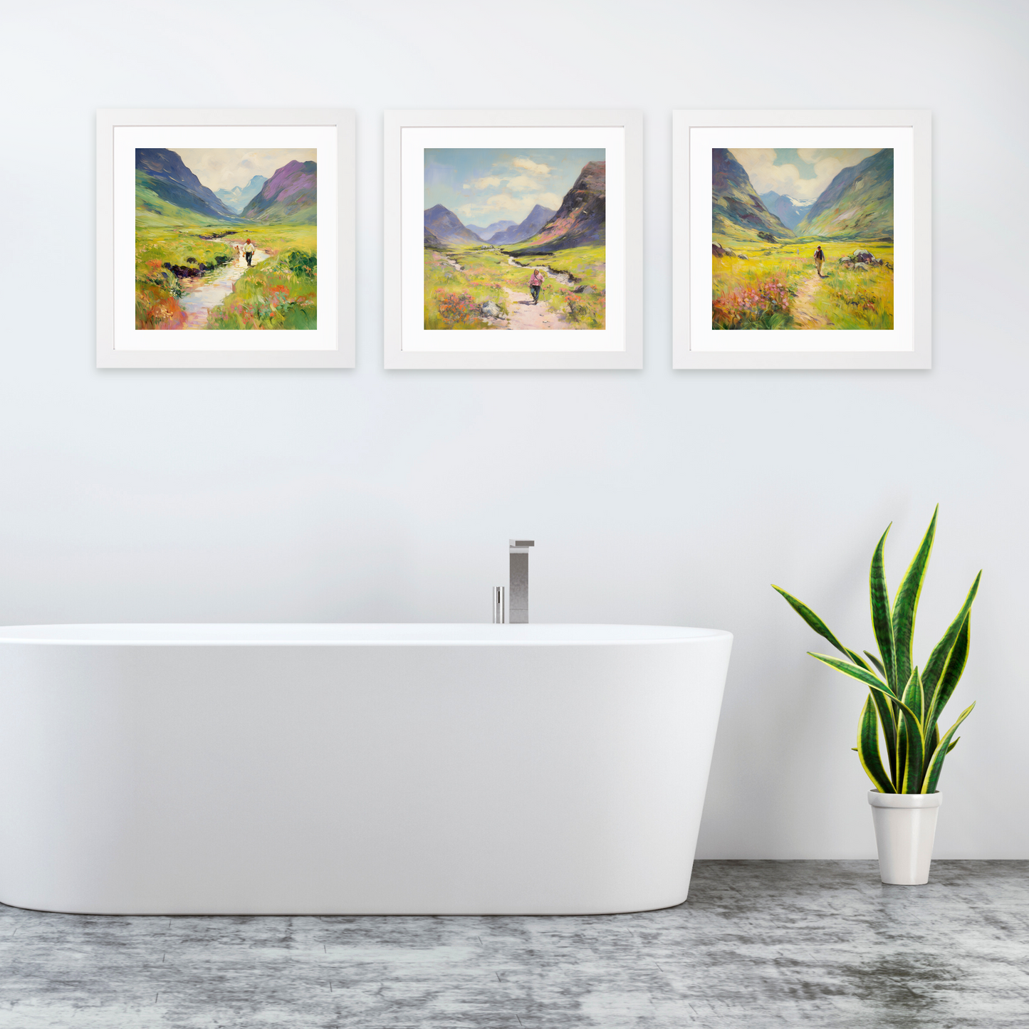 White frame variant of Walkers in Glencoe during summer