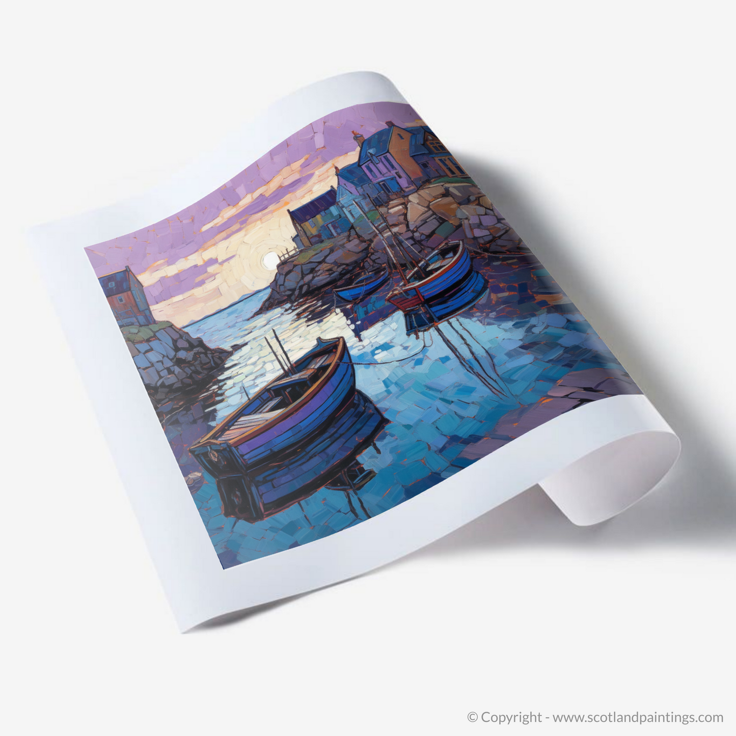 Dusk at Cove Harbour: A Modern Impressionist Escape