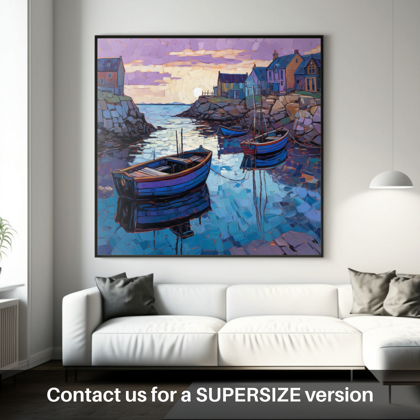 Dusk at Cove Harbour: A Modern Impressionist Escape