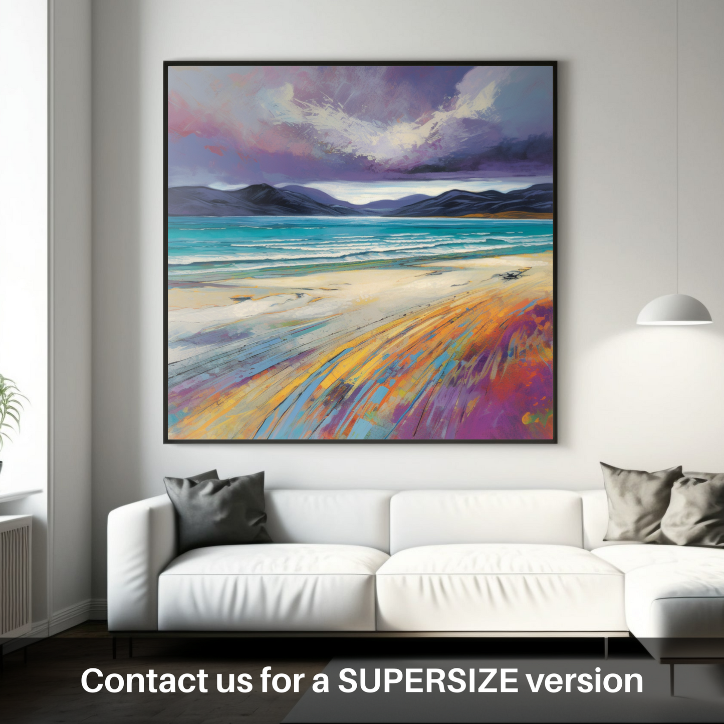 Storm over Luskentyre Sands: A Modern Impressionist Tribute