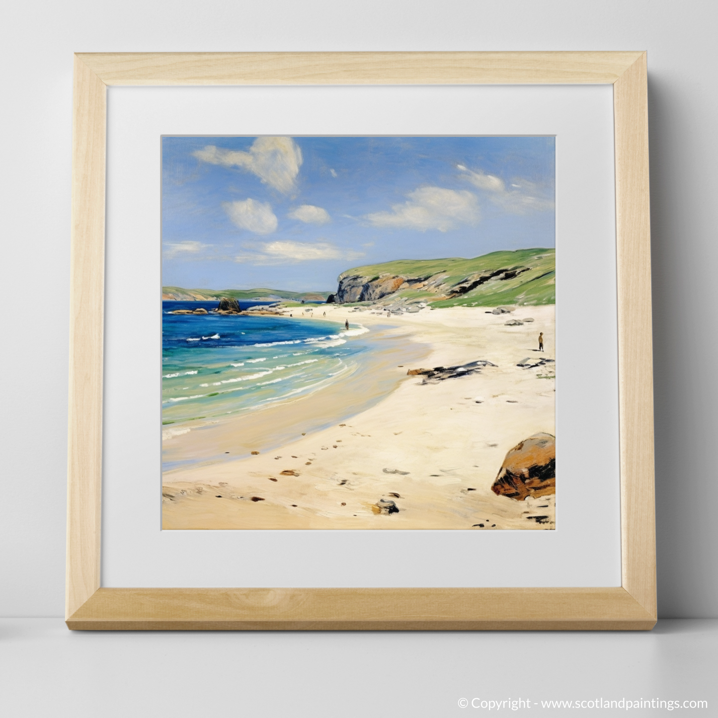 Serene Shores of Sandwood Bay: An Impressionist Ode to Sutherland's Coastal Gem